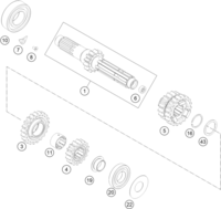 TRANSMISSION I - MAIN SHAFT