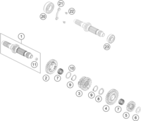 TRANSMISSION I - MAIN SHAFT