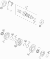 TRANSMISSION I - MAIN SHAFT