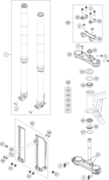 FRONT FORK, TRIPLE CLAMP